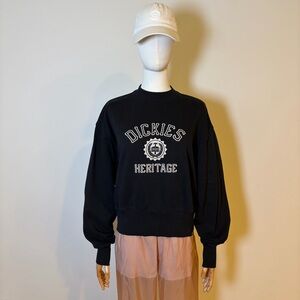 Dickies Heritage Crewneck Sweatshirt University Academia Women’s Smallr Black